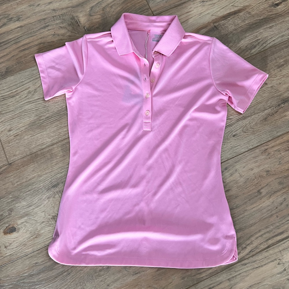 NWT NIKE Women’s Tour Performance Golf Polo Small Pink Dri-fit